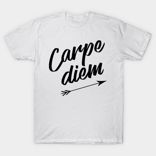 Carpe diem arrow T-Shirt by TheBlackCatprints